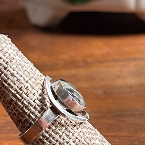 Hand-crafted mid-century pietersite exotic stone set in sterling silver!  💕 - Picture 4 of 8